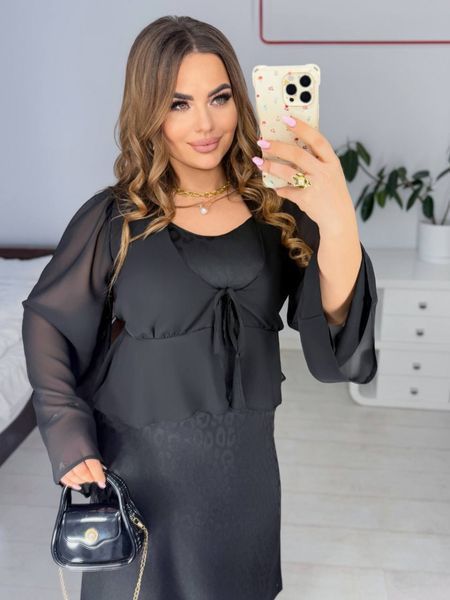 Жіночий комплект (сукня + блуза) FILLMY 245, шовк, шифон 652755 фото